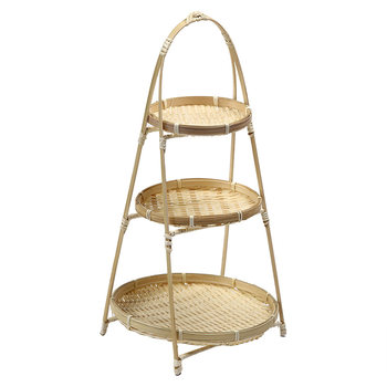 Pure handmade bamboo weaving basket household storage basket