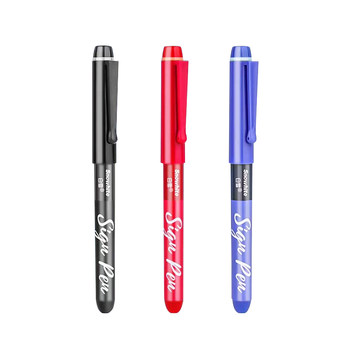 Baixue straight liquid signature pen s1 beautiful pen red pen for teachers to correct homework 1.0mm bold high-looking quick-drying ins students with smooth black water-based pen stationery black pen ballpoint pen