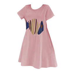 Maternity Dress Summer Short-Sleeved Thin Loose Large Size Mid-Length Summer Top and Skirt Maternity Suit Summer Wear