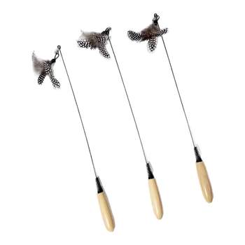 Cat toys cfa competition level cat stick kitten spotted feather replacement head bite-resistant cat supplies cat toys