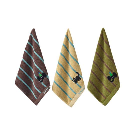 三利儿童方巾纯棉柔软小毛巾擦手巾吸水速干儿童毛巾全棉洗脸毛巾