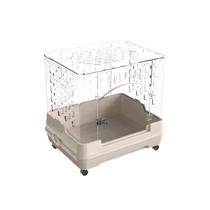 Rabbit cage spray-proof large space household large Cole duck guinea pig chinchilla special acrylic transparent breeding box