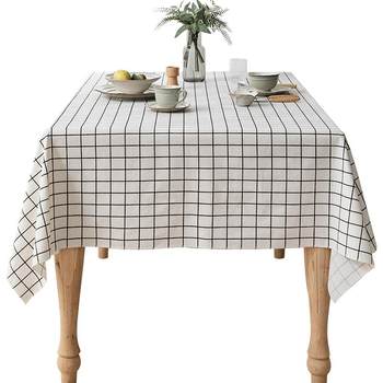 ຜ້າຝ້າຍ linen tablecloth dining tablecloth rectangular thickened anti-scald tablecloth tea table Japanese style ins style simple cartoon table mat