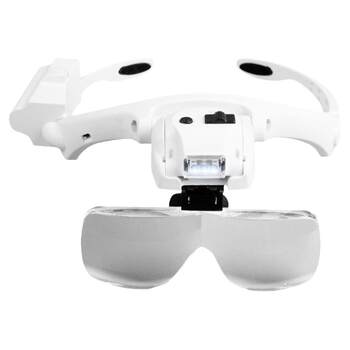 Head-mounted reading high-definition repair magnifying glass with light, handmade