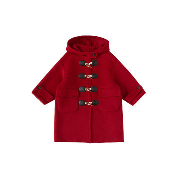 Insbobo children's preppy horn button coat