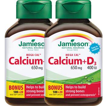 jamieson bodybuilding calcium ເມັດ vitamin D3 120 ເມັດ*2 ຂວດ