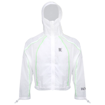 BE Fan Dean sun protection clothing womens long-sleeved fluorescent green contrasting color versatile sports cool breathable non-stuffy sweat-proof wind and sun protection