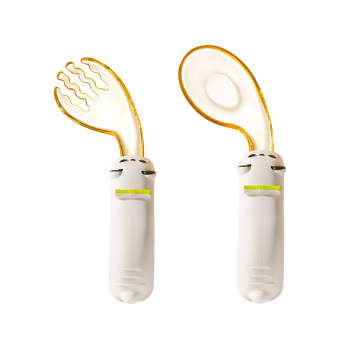 Rushan ppus baby food spoon independent eating fork spoon