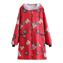 Fashion Long Sleeve Waterproof Apron Big Vest Domestic Kitchen Outwear Factory Anti-dirty Workwear Hood Clothing Foreign Air Women