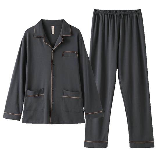 Fenton pijamas de otoño de algodón puro para hombre pantalones de primavera y otoño