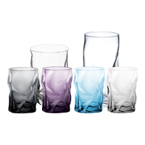 Italian imported Bormioli milk cup juice colored glass water cup wave household non-fading chocolate