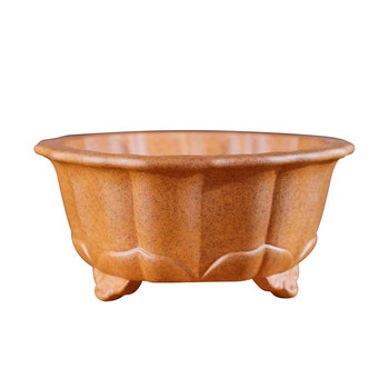 Famous weizhen duan mud-fired purple clay fine bonsai pot