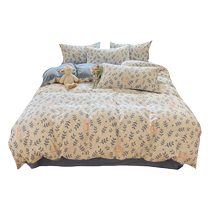 Thick brushed quilt cover single piece pure cotton autumn and winter single quilt cover 2023 new cotton 150x200 single quilt