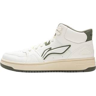 李宁天迹HI高帮男鞋板鞋新款保暖黑白熊猫休闲鞋子冬季加绒运动鞋