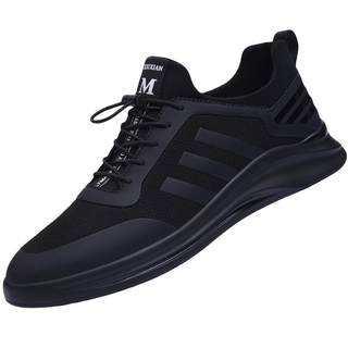 Spring and autumn black mesh breathable casual sneakers