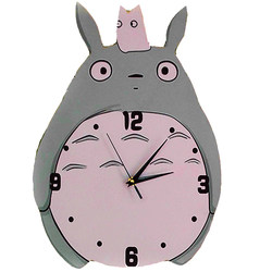 Miyazaki Hayao My Neighbor Totoro Silent Bedroom Living Room Children's Room Clock Creative Fashion Cartoon Modern Cute Swinging Wall Clock