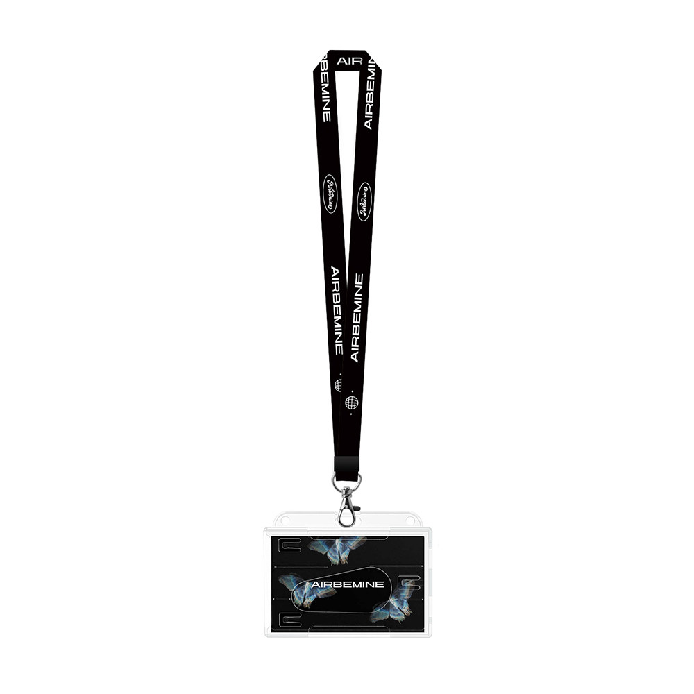 Airbemine transparent hard shell tag holder, name tag, ID bag, work badge, airport ID, business card holder