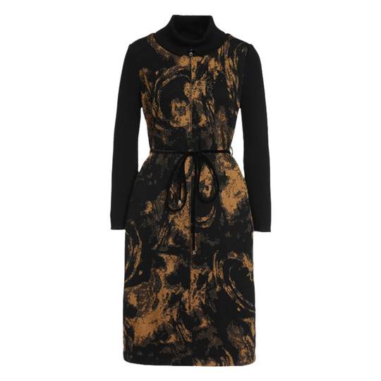 乔万尼新品连衣裙软糯亲肤绵羊毛百搭长裙EI4E526