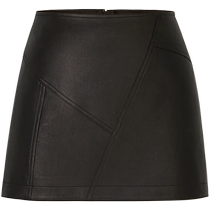 ZHIZHI Meng Hengtang small a-line leather skirt for women 2024 autumn new hot girl PU short skirt vintage