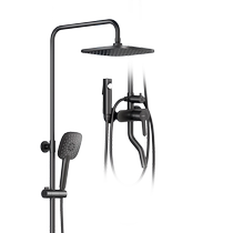 HEGII Hengjie black shower head set bathroom home bathroom shower head stainless steel