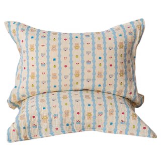 儿童枕巾乖乖小熊纯棉a类六层纱布枕巾加厚吸汗透气枕头巾幼儿园