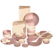 Cream style dish set for home use 2024 new style bowl set high-end ceramic tableware set 1925