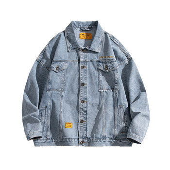 2024 Spring New Casual, Comfortable and Versatile NASA Denim Jacket Loose Casual Couple Versatile Top Men's Top