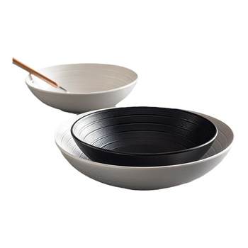Ceramic soup bowl ramen bowl japanese household 8-inch noodles bowl bare hat bowl large anti-scalding commercial high-end tableware