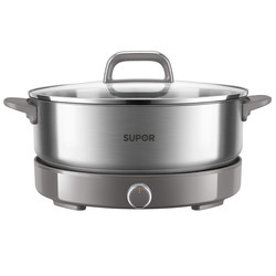 Supor Electric Hot Pot for Home Use, High-Power Quick Cooking, Non-Coating Stainless Steel, Detachable, Easy to Clean, Multifunctional Electric Cooking Pot