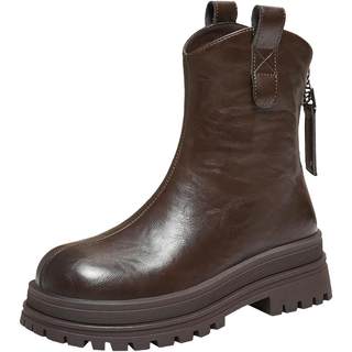 Best picture 25 winter shopping mall new velvet thick sole increased v-mouth brown female knight boots short boots bv011dz5