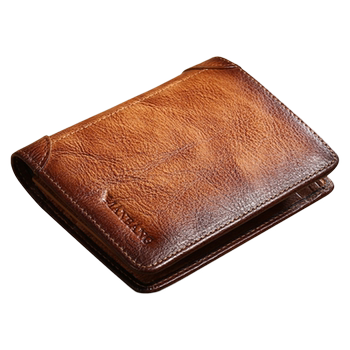 Manbon retro style anti-theft brushing ultra-thin men's wallet