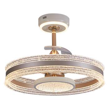 Pasha fan light 2025 new modern light luxury living room fan chandelier high-end atmospheric bedroom study fan light