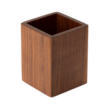 Black walnut carved custom pen holder
