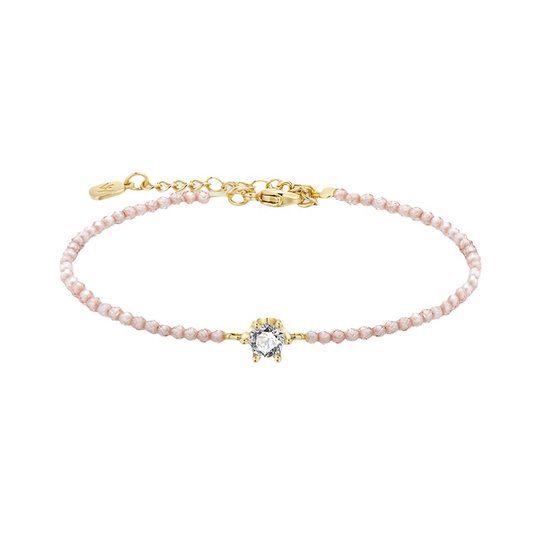 sanswood《歌剧魅影》香槟锆石莫桑石手链女串珠百搭精致气质手饰