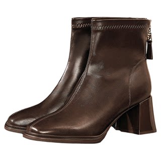 Best paris street winter shopping mall new french martin short boots plus velvet high heels women m5107dd4