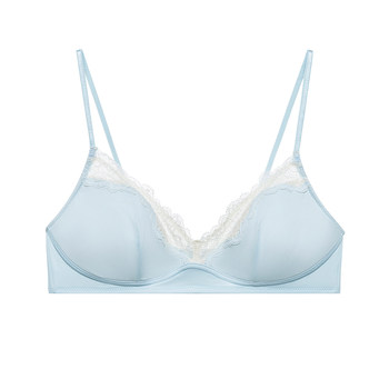 Forlé girl french underwear lace v-neck ultra thin pad bra small breast wireless bra set comfortable new product