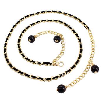 Beaded waist chain with adjustable hook buckle available in various styles