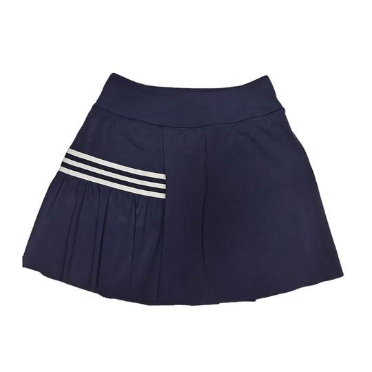 Marathon high elastic three-bar stripe tennis skirt running skirt