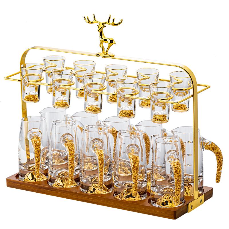 High-end light luxury crystal glass white wine glass set for home use