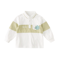 David Bella Childrens T-shirt Long Sleeve 2024 Autumn Boys New Baby Cotton POLO Shirt Childrens Clothing Bottoming Shirt