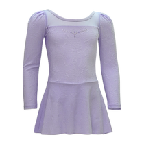 sansha Sansha dance clothing childrens embossed long-sleeved practice clothing crotchless ballet jumpsuit dance autumn and winter