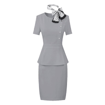 Formal occasions professional tops and skirt suits hip-covering OL high-end commuter stewardess uniforms beautician work clothes