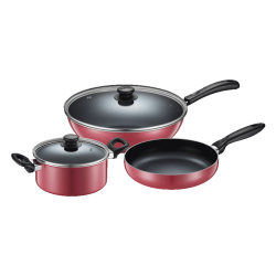 Supor Cookware Set Non-Stick Home Use Three-Piece Set Frying Pan Complete Set for New Home Gas Induction Cooker Universal
