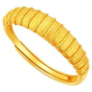 Trendy acer royal gold ring pure gold 5g women's ring plain ring fashion aperture birthday gift pricing
