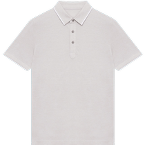 ERDOS mens silk-cotton blended POLO shirt 24 summer new arrival collar contrasting color short-sleeved T-shirt casual and refreshing