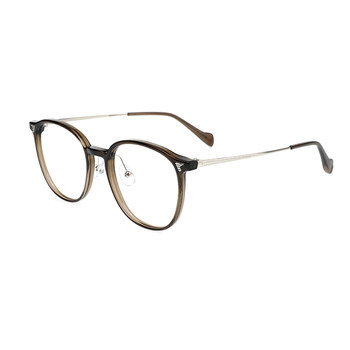 Ins style fairy cold brown glasses frame versatile face slimming