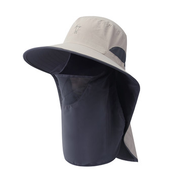 Outdoor sun protection face breathable large brim fishing fisherman hat