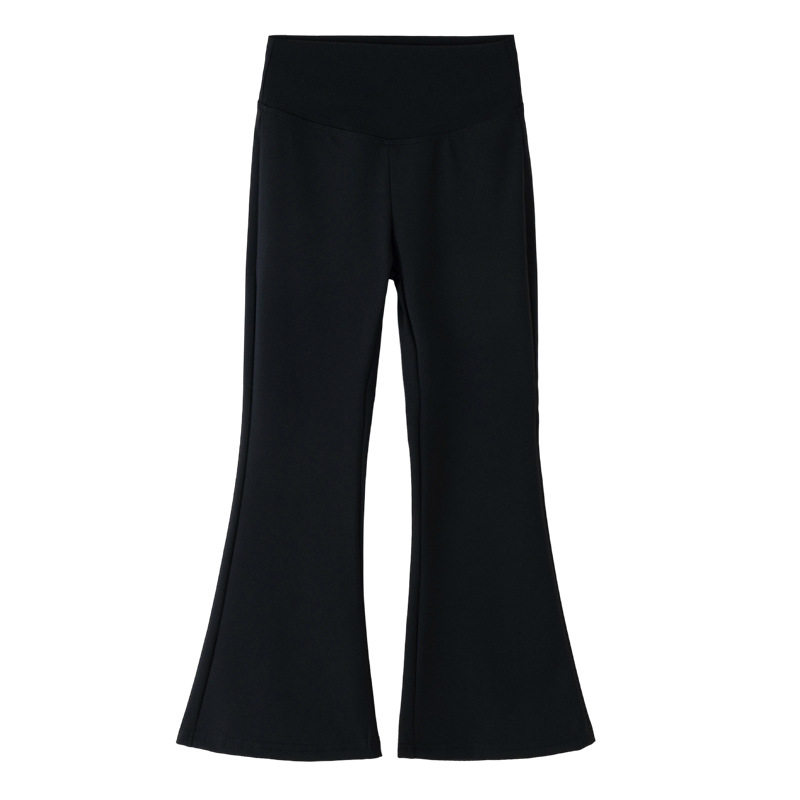 Girls' flared shark pants for spring and autumn wear wide-legged yoga pants for children's elastic slightly flared high-waisted sports bottoming pants