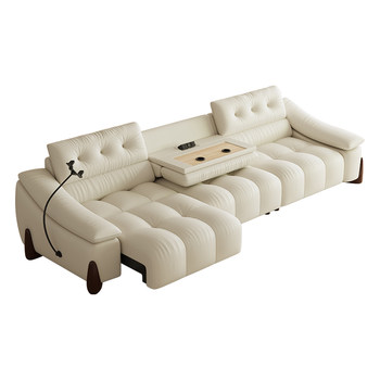 National supplement genuine leather electric functional sofa living room 2025 new sofa zero wall modern first layer cowhide sofa bed