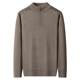 Men's Winter Zip Collar Wool Sweater Warm and Machine Washable